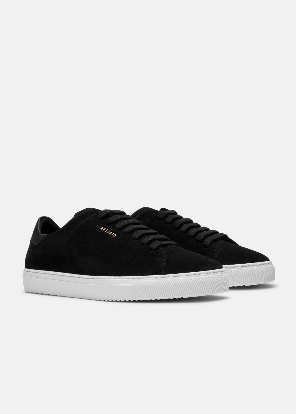 Clean 90 Axel Arigato Suede Black/White Homme | KJF-62157831